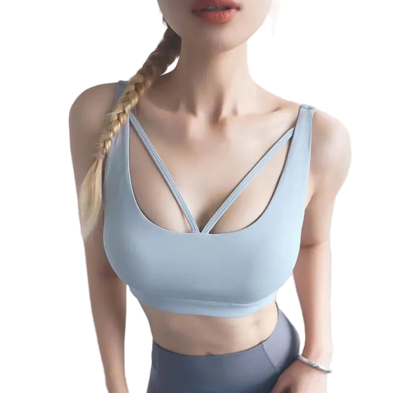Stylish Reversible Sports Bra for Fitness – Women’s Nylon Workout Bra