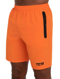 Men’s 5” Gym Shorts (if 5-inch) – Quick-Dry Athletic Shorts with Zipper Pockets (Orange, XL)