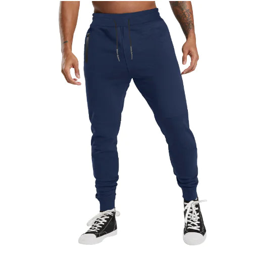 Men’s Fashion Color-Blocked Casual Pants with Drawstring – Casual Streetwear Pants