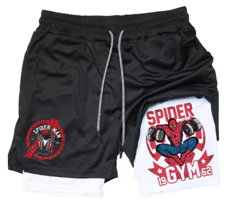 Marvel Venom Gym Shorts for Men – Spider-Man Fitness Workout & Training Shorts