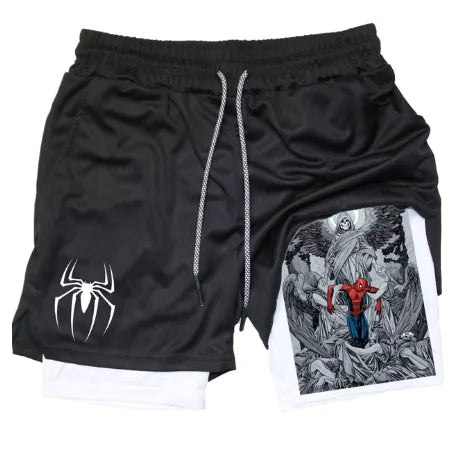 Marvel Venom Gym Shorts for Men – Spider-Man Fitness Workout & Training Shorts