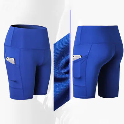 High-Waisted Yoga Fitness Shorts – Women’s Stretchy Workout & Gym Training Shorts