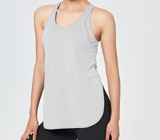 Women’s Sleeveless Yoga Vest with Built-In Chest Pad – Fitness Training Top