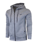 Men’s Premium Athletic Full-Zip Fleece Jacket – Heather Grey