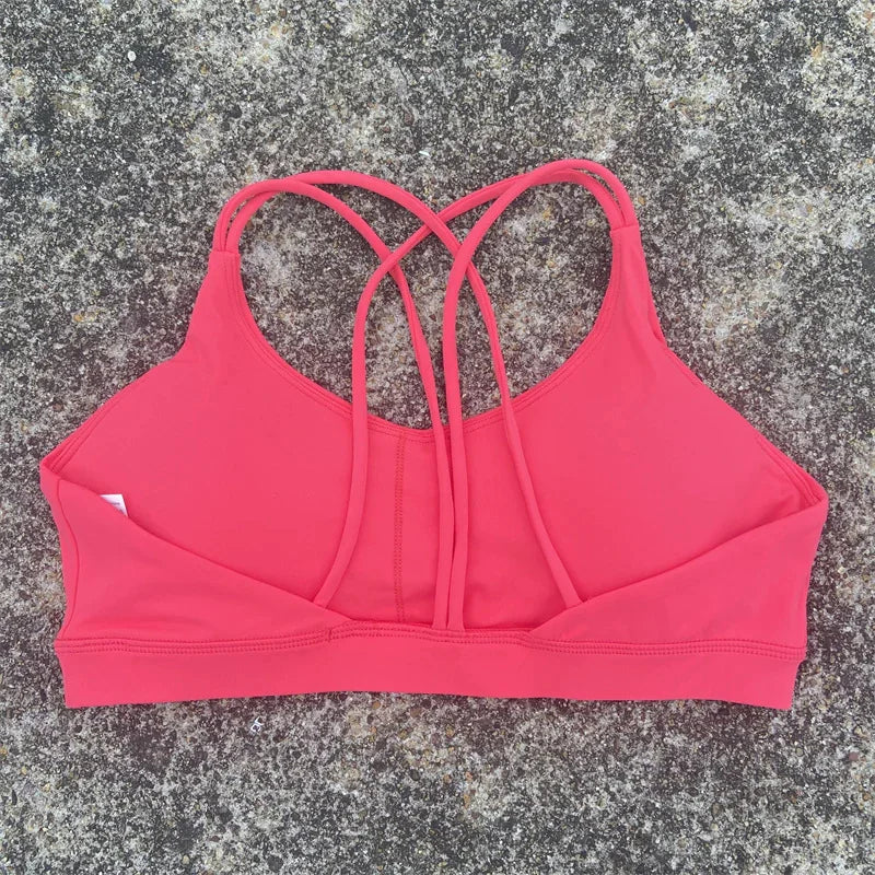 Women’s Solid Color High-Support Workout Sports Bra