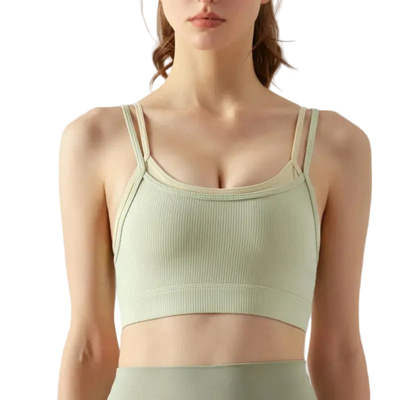 Women’s Double Layer Sports Bra for Yoga & Fitness Training
