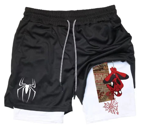 Marvel Venom Gym Shorts for Men – Spider-Man Fitness Workout & Training Shorts
